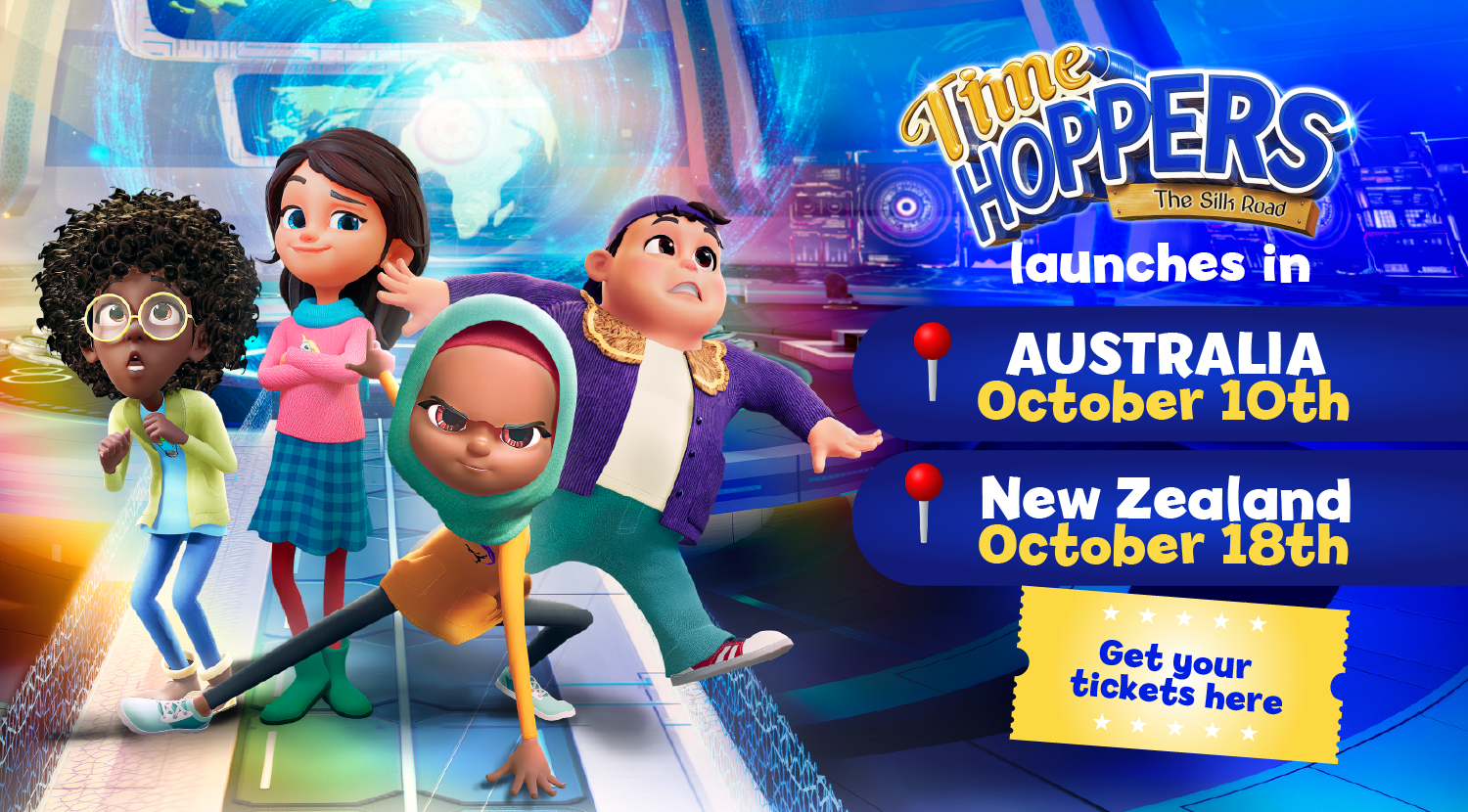 Time Hoppers launches in Australia October 10th and New Zealand October 18th. Get your tickets here.